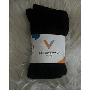 Viasox Easy Diabetic Socks Knee High Black Sz Small/medium